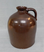 Vintage 10" Dark Brown Rustic Jug