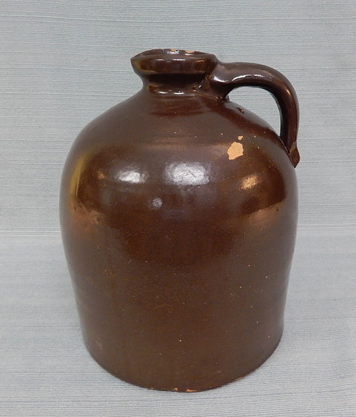 Vintage 10" Dark Brown Rustic Jug