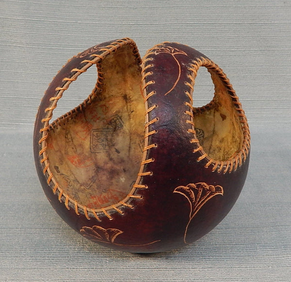Gourd Bowl with Twined Edges