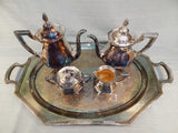 Wallace Silver Plate Coffee and Tea Set - Alden Pattern