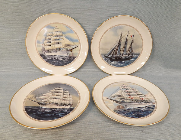 Set of 4 Danbury Mint "Tall Ships" Plates