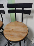 Pair of Industrial Style Metal and Wood Barstools