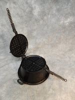 Griswold No. 8 "American" Cast Iron Waffle Maker with Tall Base