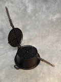 Griswold No. 8 "American" Cast Iron Waffle Maker with Tall Base