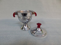 Art Deco Chrome Sugar and Creamer