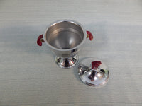 Art Deco Chrome Sugar and Creamer