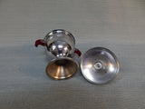 Art Deco Chrome Sugar and Creamer