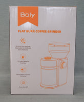 Boly Flat Burr Electric Coffee Grinder - Brand New!