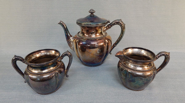 Homan Silver Plate Co. No. 2044 Tea Service
