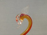 Murano-Style Orange Glass Swan