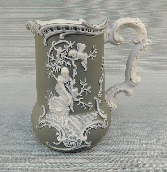 Vintage Sage Jasperware Pitcher