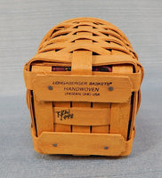 Longaberger 1998 Pen Pal Pencil Basket with Fabric and Plastic Liners
