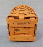 Longaberger 1998 Pen Pal Pencil Basket with Fabric and Plastic Liners