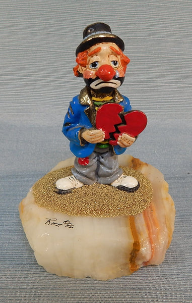 Vintage 1986 Ron Lee Broken Heart Clown Figurine
