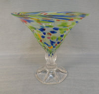 Millifiore  9" Tall Art Glass Vase, signed by Artist