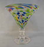 Millifiore  9" Tall Art Glass Vase, signed by Artist