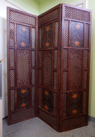 Carved Wood Folding Screen