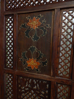 Carved Wood Folding Screen