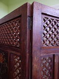 Carved Wood Folding Screen