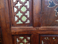 Carved Wood Folding Screen