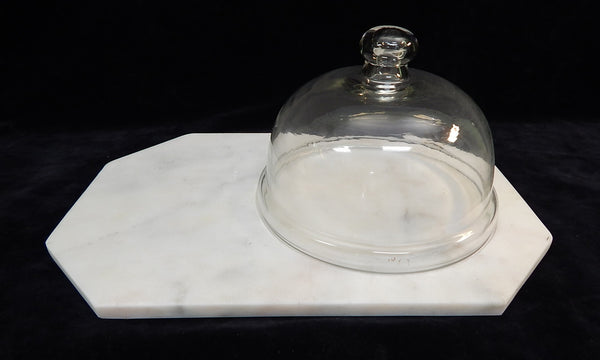 Marble Board with Glass Cloche