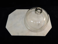 Marble Board with Glass Cloche