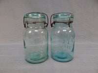 Pair of Atlas E-Z Seal Glass Jars