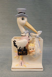 Stork Baby Boy Planter Rubens Originals 1959 Japan