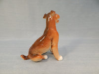 Lomonosov Russia Airedale Terrier Porcelain Figurine
