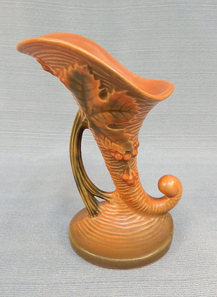 Roseville Bushberry Orange Vase No. 153-6