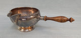 Antique Crescent Silver Plated Sauce Server w/Wood Handle