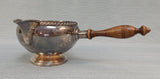 Antique Crescent Silver Plated Sauce Server w/Wood Handle