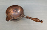 Antique Crescent Silver Plated Sauce Server w/Wood Handle