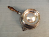 Antique Crescent Silver Plated Sauce Server w/Wood Handle