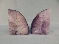 Large Brazilian Quartz Geode Bookends