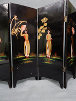 Vintage Vietnamese Tabletop Lacquered Wood Screen