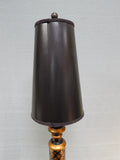 Tall Slim Chinese Painted Wood Table Lamps