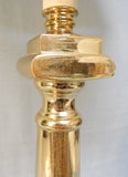 Virginia Metalcrafters Brass Table Lamp with Rectangular Shade