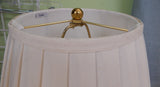 Tall Stiffel Brass Table Lamps with Pleated Shades