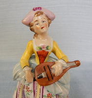 Sitzendorf Lady with a Lute Figurine