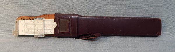 Large Post Versalog 1460 Slide Rule with Leather Case