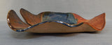 Leaf With Dragonfly Large Ceramic Dish, Signed by Artist