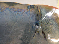 Leaf With Dragonfly Large Ceramic Dish, Signed by Artist