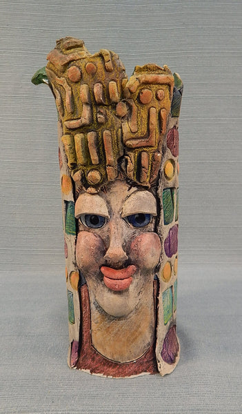 Smiling Face Vase by Penny Dobson
