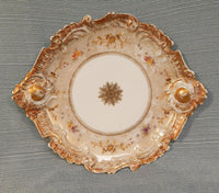 Antique L.S.& Sons Limoges Floral Gold on White Plate