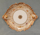 Antique L.S.& Sons Limoges Floral Gold on White Plate