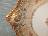 Antique L.S.& Sons Limoges Floral Gold on White Plate