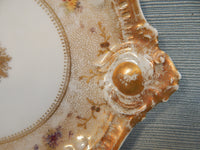 Antique L.S.& Sons Limoges Floral Gold on White Plate
