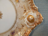 Antique L.S.& Sons Limoges Floral Gold on White Plate