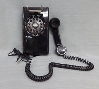 Black Retro Wall Phone